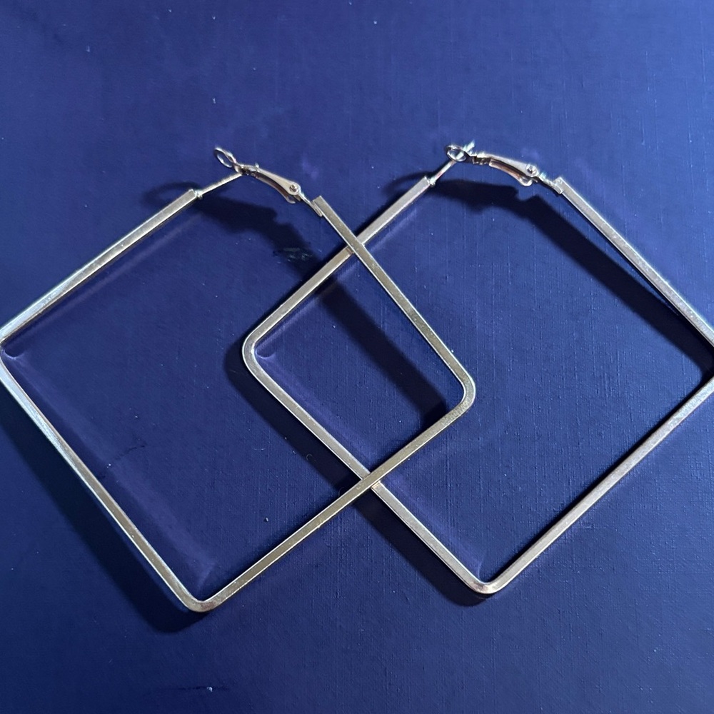 Square Gold Hoop Earrings